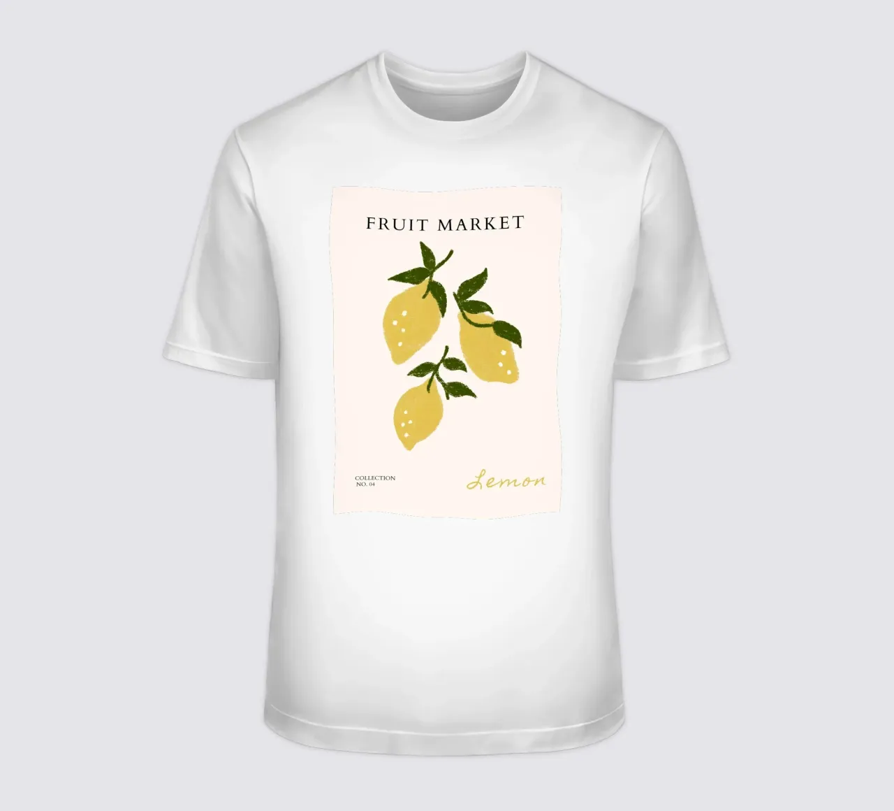 Poster sul mercato della frutta al limone - Arte botanica astratta - Cucina t-shirt da NorwesClub