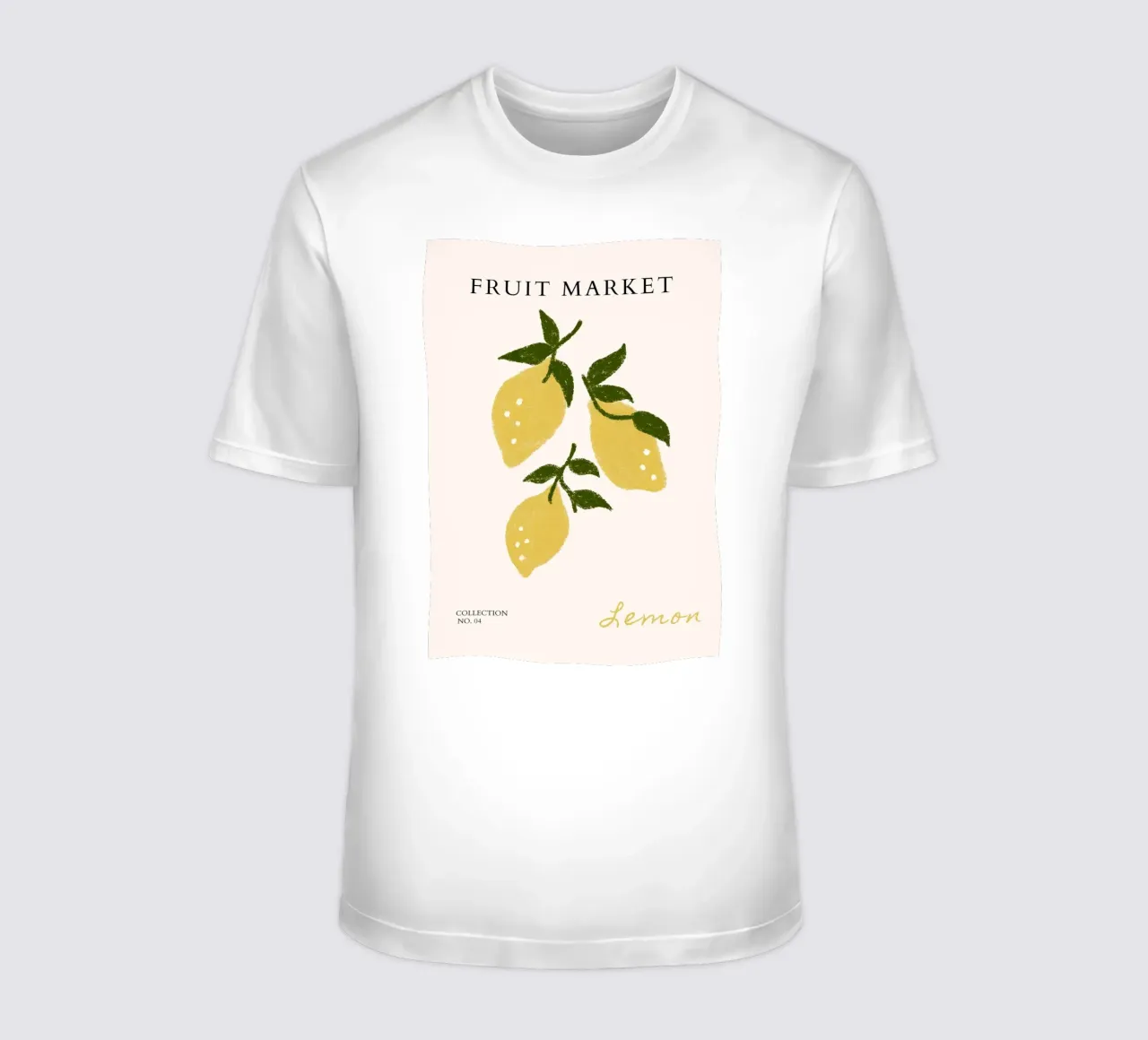 Poster sul mercato della frutta al limone - Arte botanica astratta - Cucina t-shirt da NorwesClub