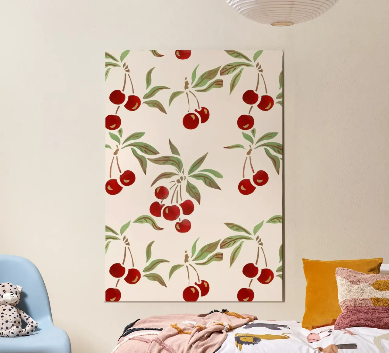 Poster vintage à motifs de cerises - Art mural botanique sur les fruits - K hahnemühle de NorwesClub