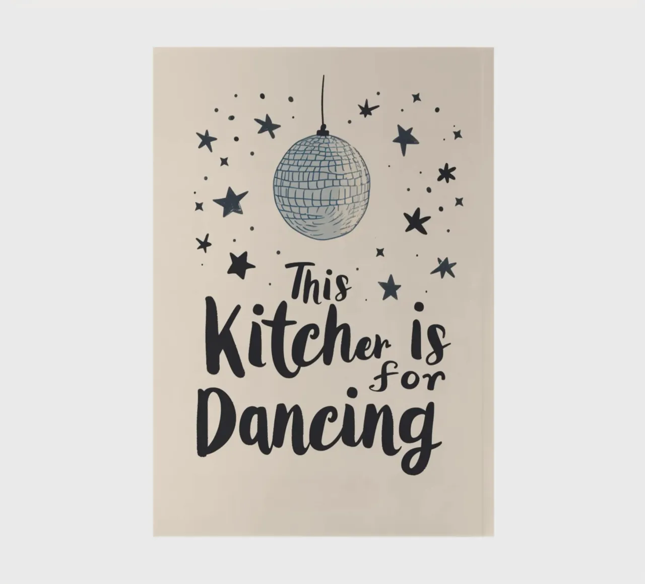 "This Kitchen is for Dancing" Disco Ball Poster - Fun Home D notebook by NorwesClub