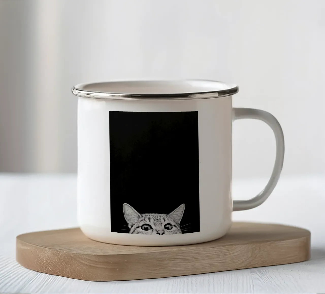 You Asleep Yet? tazza in smalto da Laura Graves
