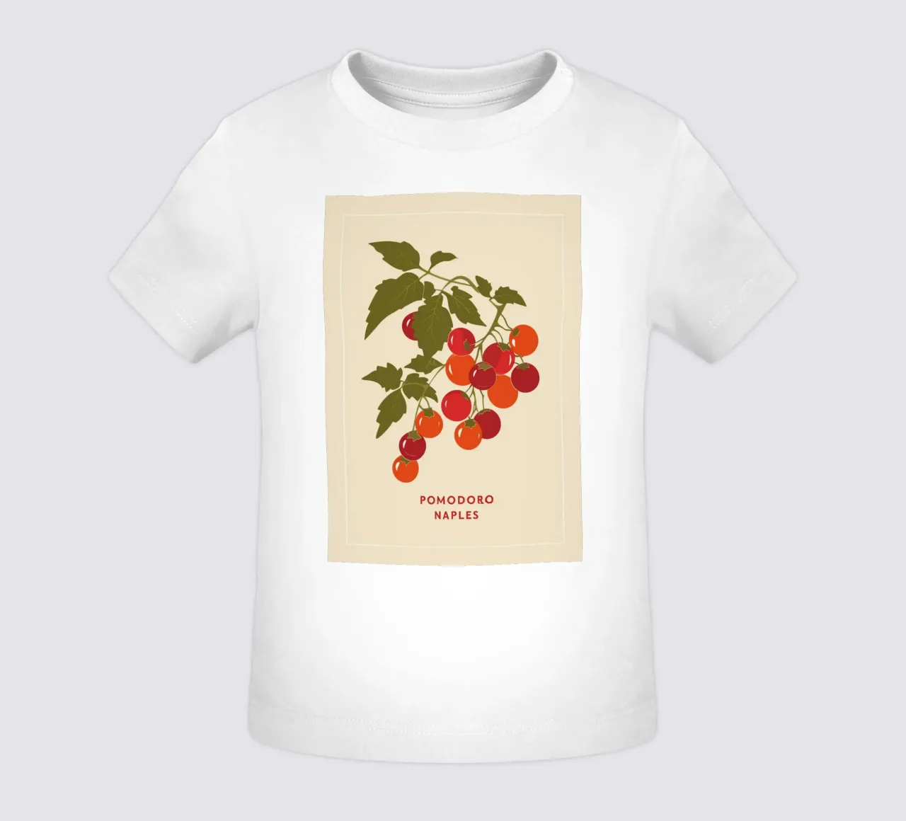 "Pomodoro Neapel" Tomatenrebe Botanisches Poster - Küchenkunst Baby T-Shirt von NorwesClub