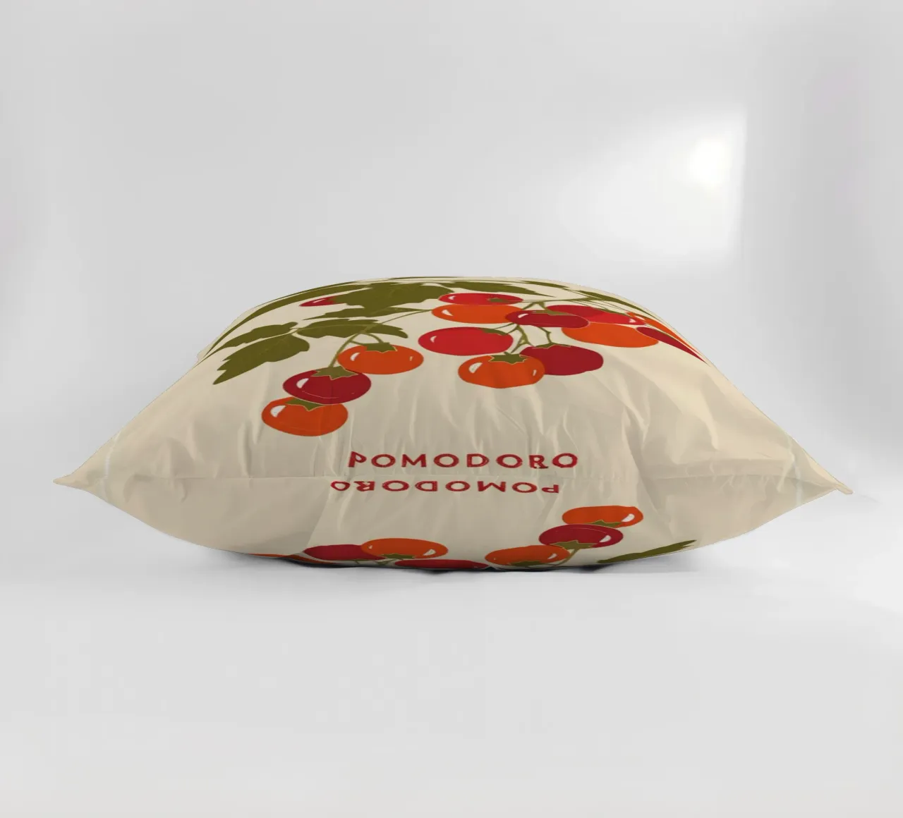 "Pomodoro Naples" Tomato Vine Botanical Poster - Kitchen Art decorative cushion by NorwesClub