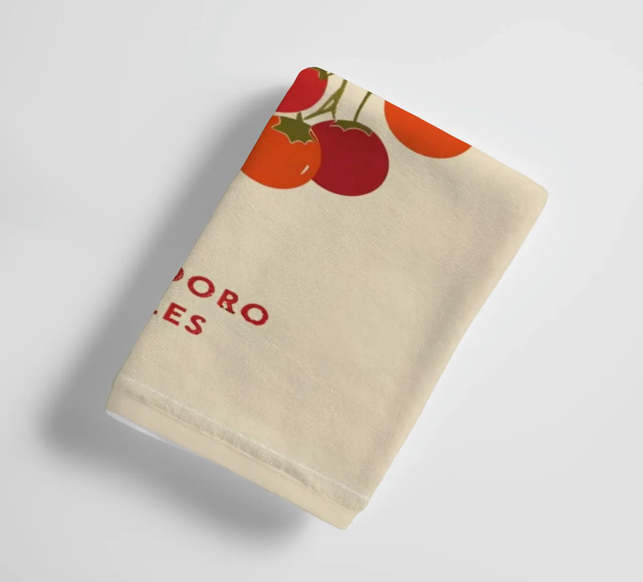 "Pomodoro Naples" Tomato Vine Botanical Poster - Kitchen Art towel by NorwesClub