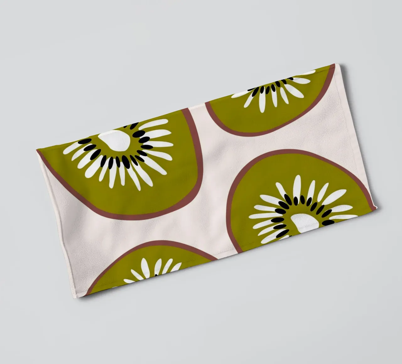 Abstract Kiwi Slices Pattern Poster - Modern Botanical Wall towel by NorwesClub