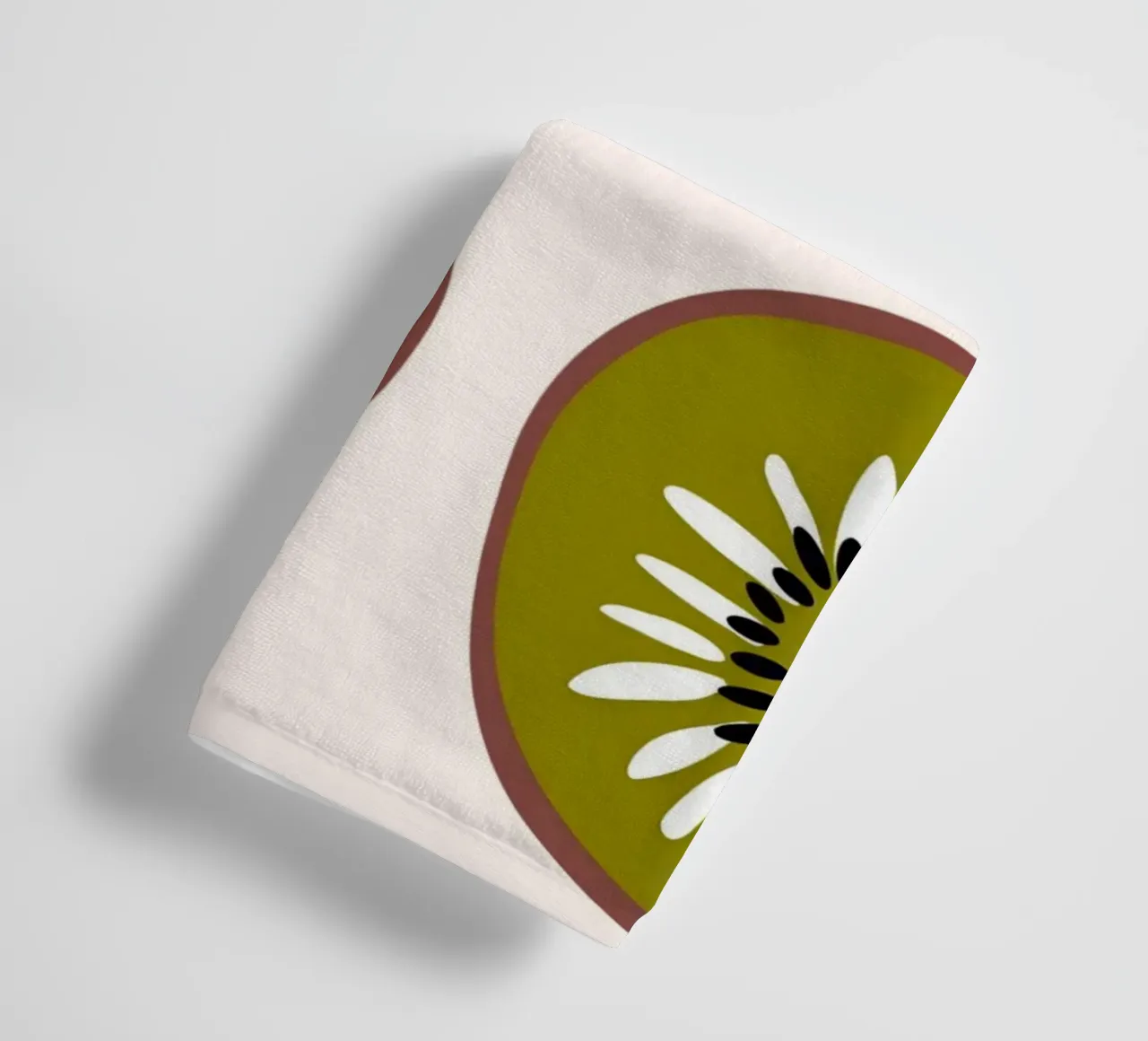 Abstract Kiwi Slices Pattern Poster - Modern Botanical Wall towel by NorwesClub