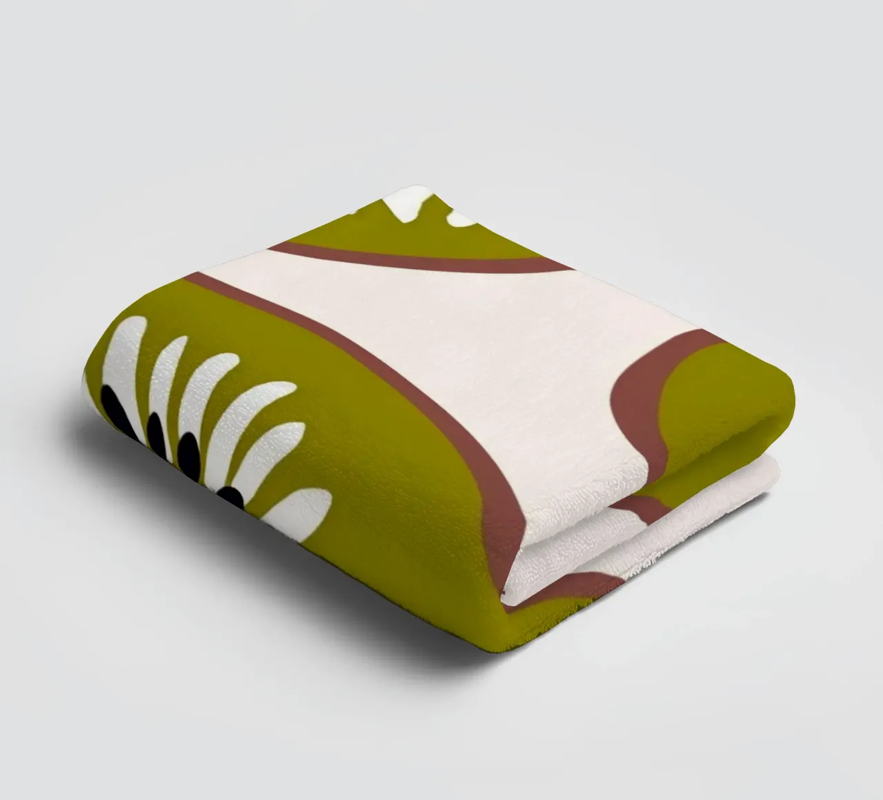 Abstract Kiwi Slices Pattern Poster - Modern Botanical Wall towel by NorwesClub