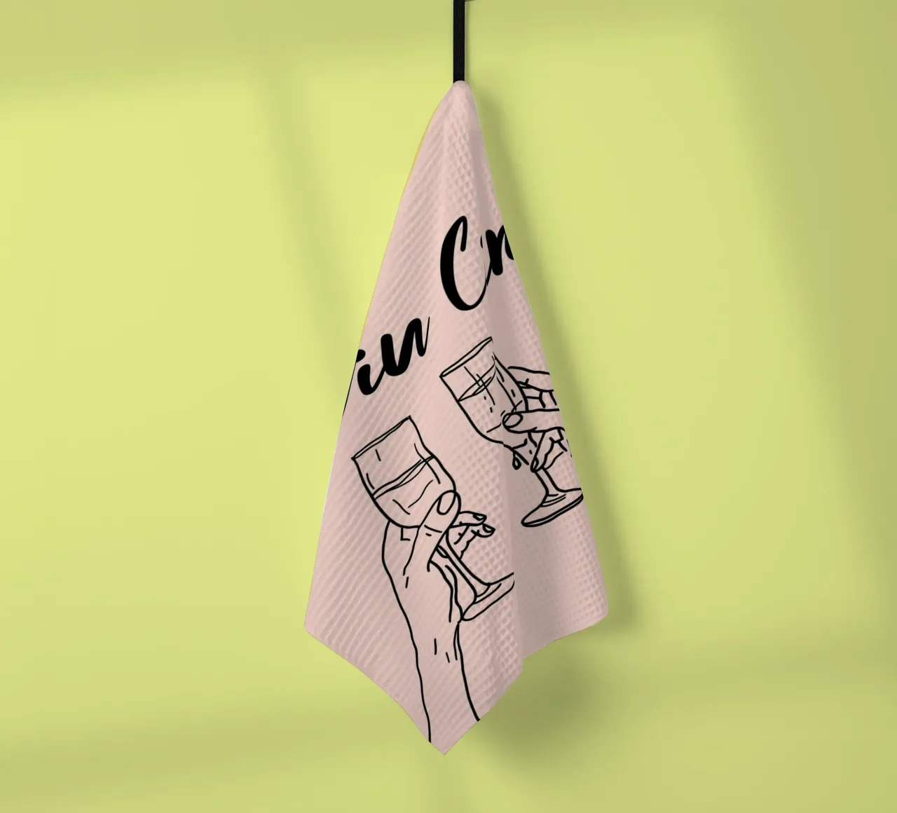 Poster per brindisi minimalista "Cin Cin" - Cheers Champagne Art Pri canovaccio da cucina da NorwesClub