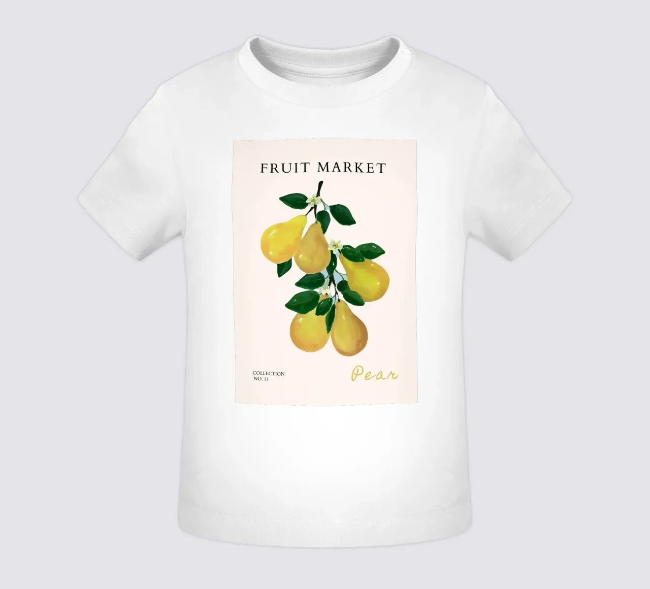 Poster del mercato della frutta con le pere - Acquerello botanico - Kitche maglietta neonato da NorwesClub