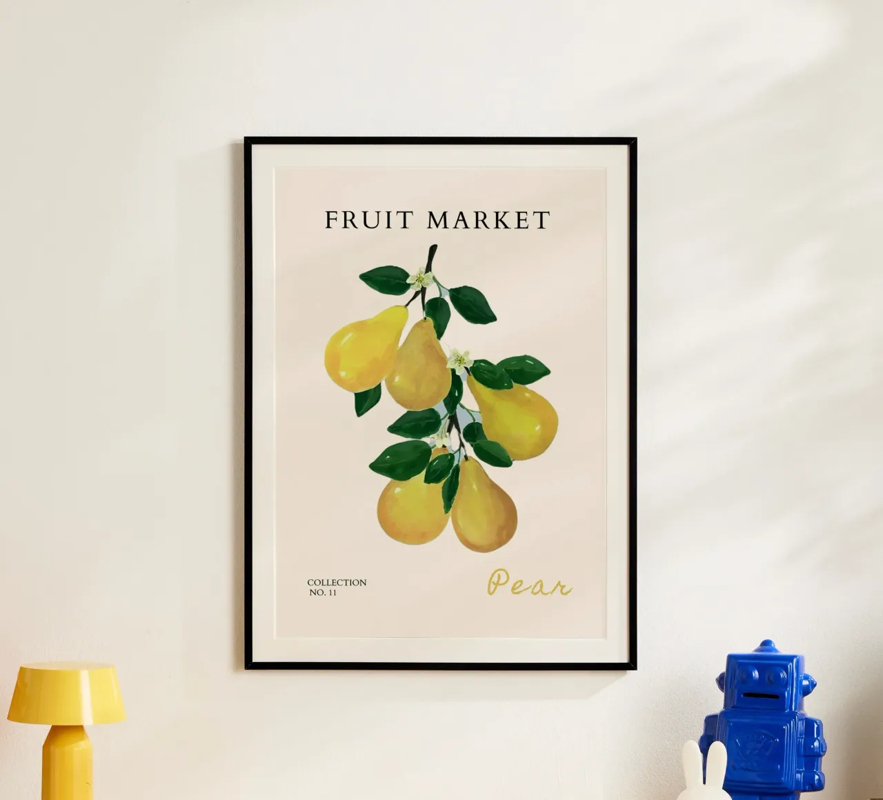Pear Fruit Market Poster - Botanical Watercolor Art - Kitche poster by NorwesClub