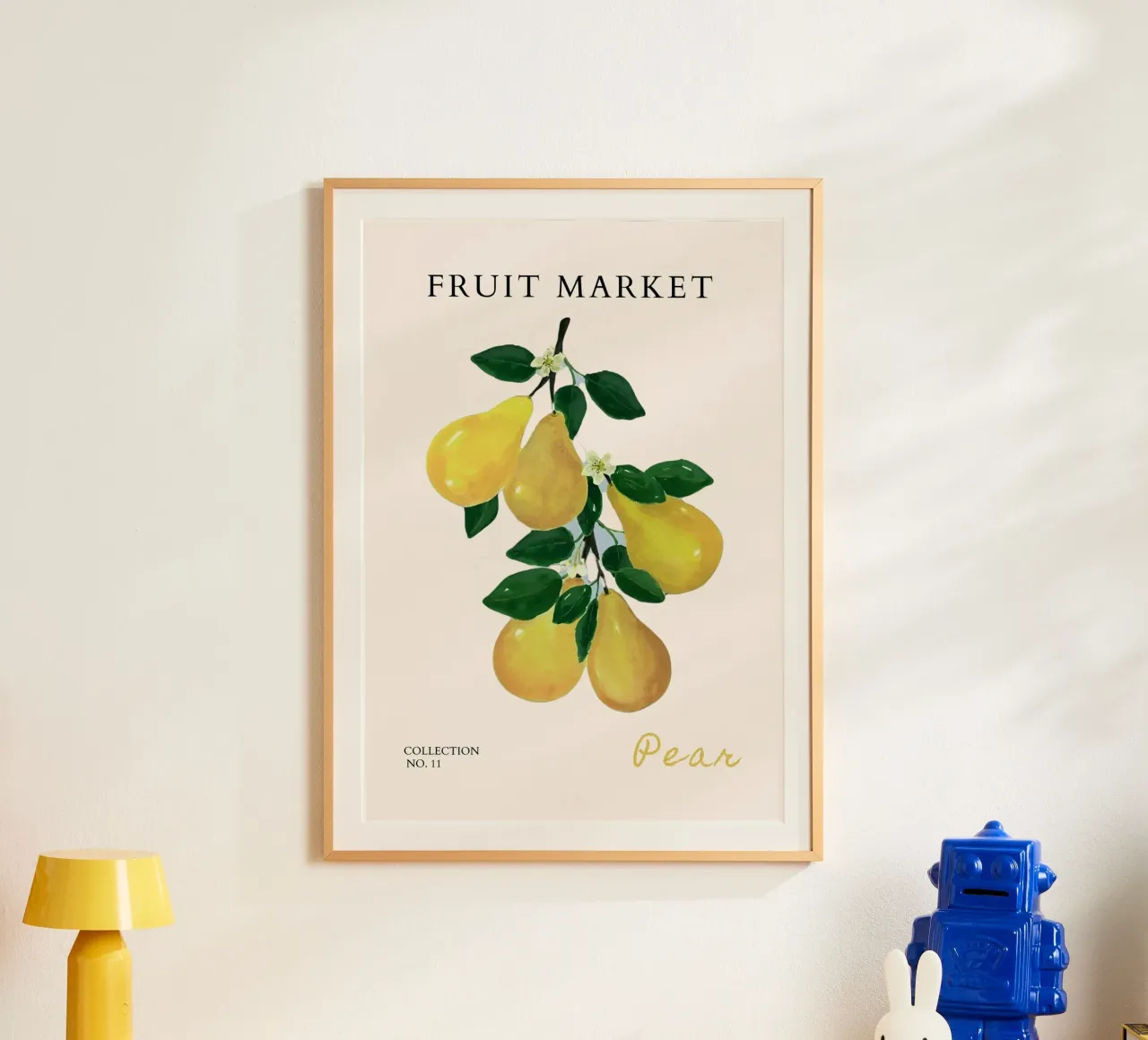 Pear Fruit Market Poster - Botanical Watercolor Art - Kitche poster by NorwesClub