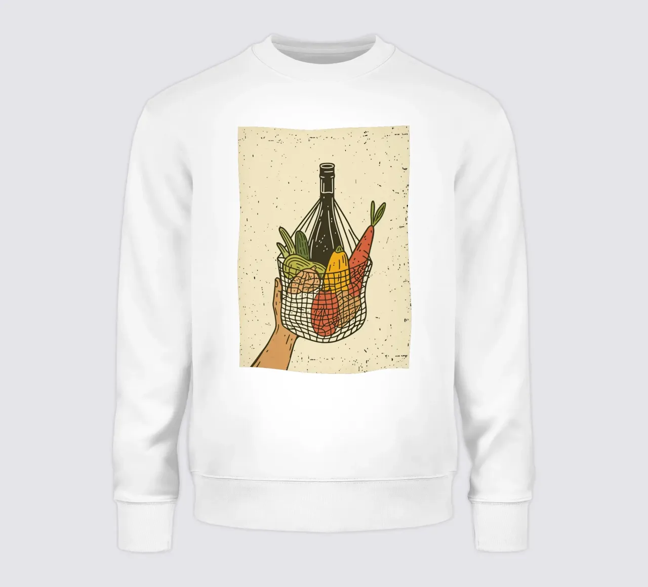 Borsa a rete del mercato contadino - Poster pop art - Drogheria e vino Pr felpa da NorwesClub