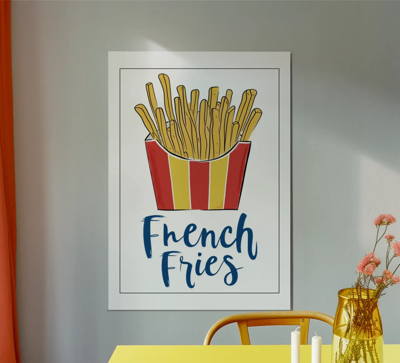 Poster "Patatine fritte" - Arte da cucina in stile Diner P alluminio dibond da NorwesClub