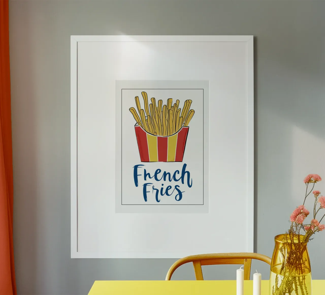 Poster "Patatine fritte" - Arte da cucina in stile Diner P poster da NorwesClub