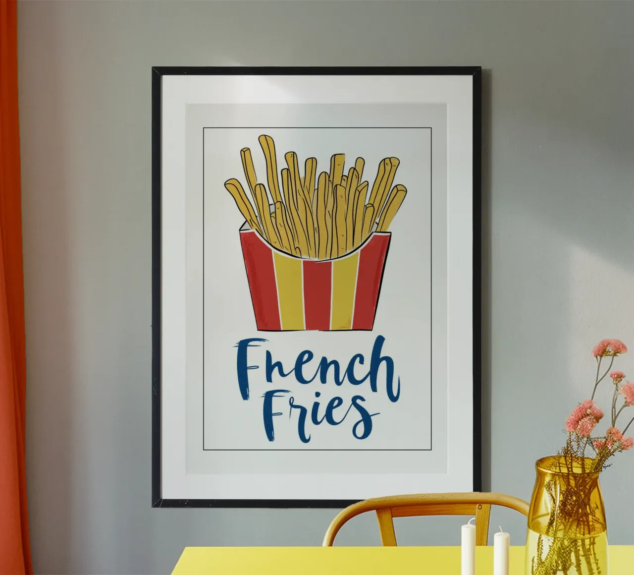 Poster "Patatine fritte" - Arte da cucina in stile Diner P poster da NorwesClub