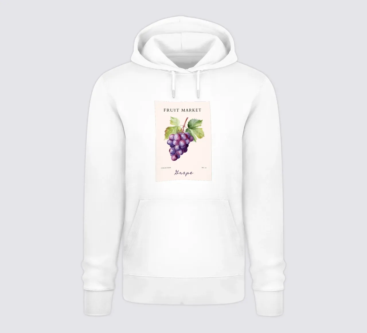 Poster sul mercato dell'uva e della frutta - Acquerello botanico - Kitch felpa con cappuccio da NorwesClub