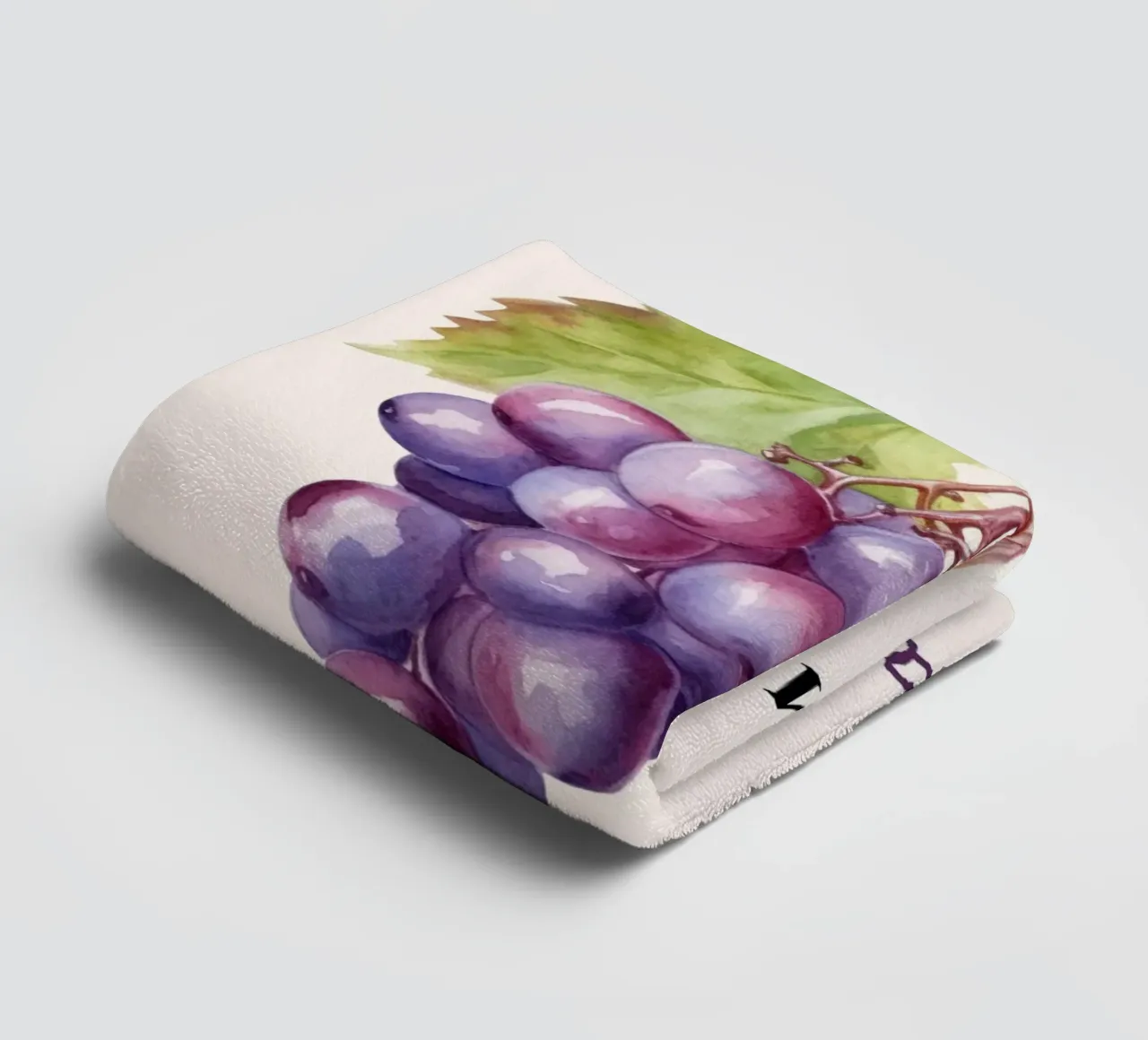 Poster sul mercato dell'uva e della frutta - Acquerello botanico - Kitch asciugamano da bagno da NorwesClub