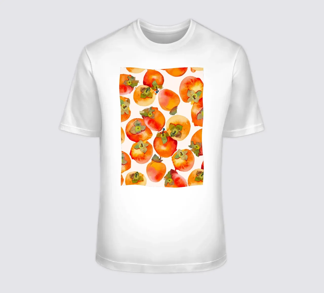 Poster con motivi di cachi acquerellati - Autunno botanico da parete t-shirt da NorwesClub