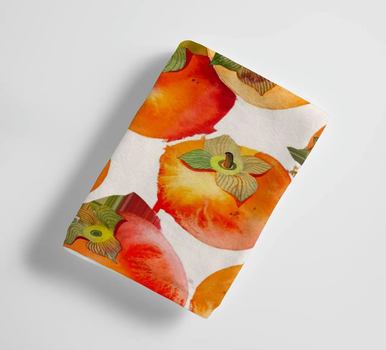 Poster con motivi di cachi acquerellati - Autunno botanico da parete asciugamano da bagno da NorwesClub