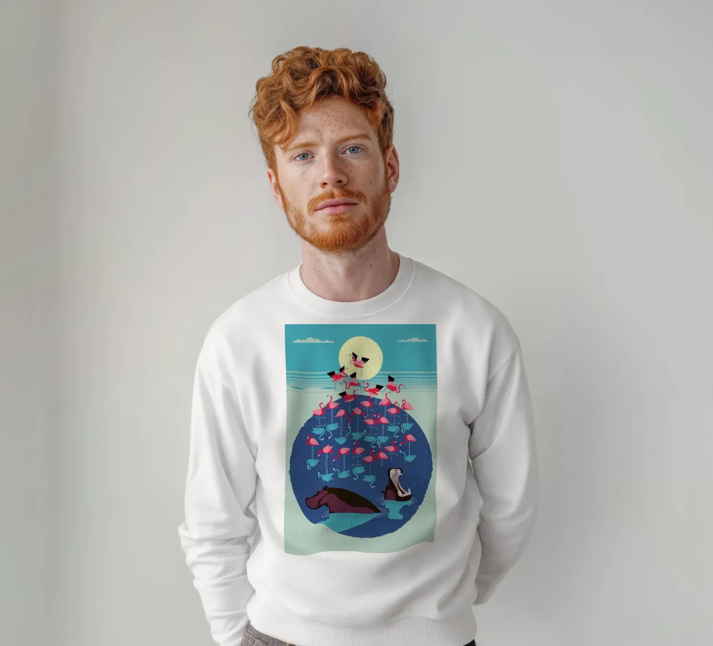 Flamingos sweat de Dieter Braun