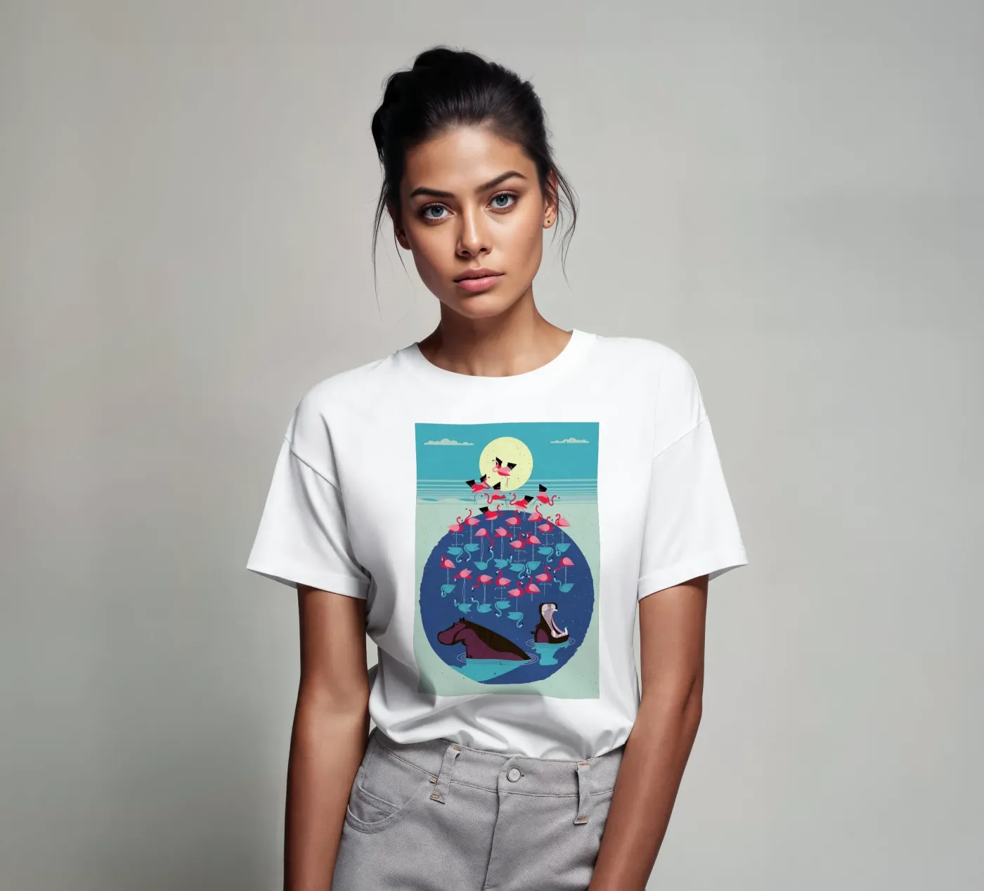 Flamingos t-shirt da Dieter Braun