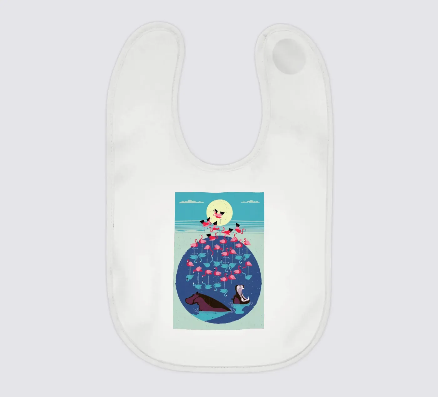 Flamingos baby slabbetje van Dieter Braun