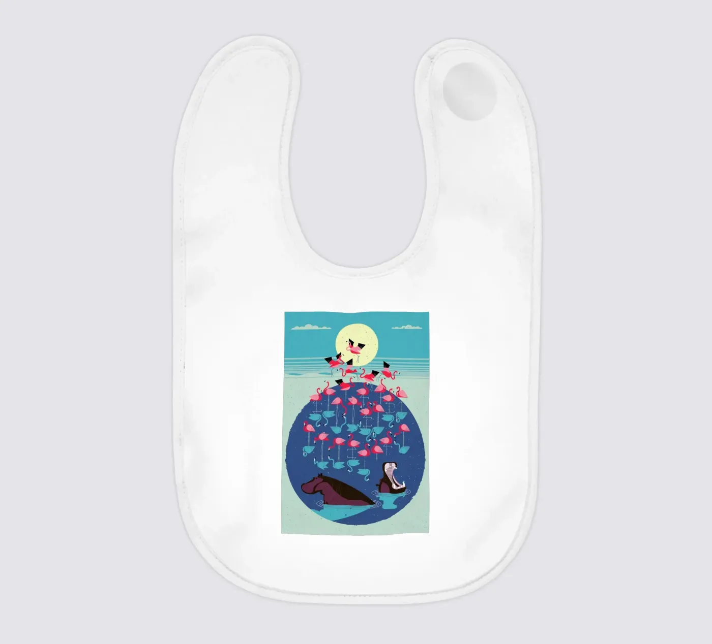 Flamingos baby slabbetje van Dieter Braun
