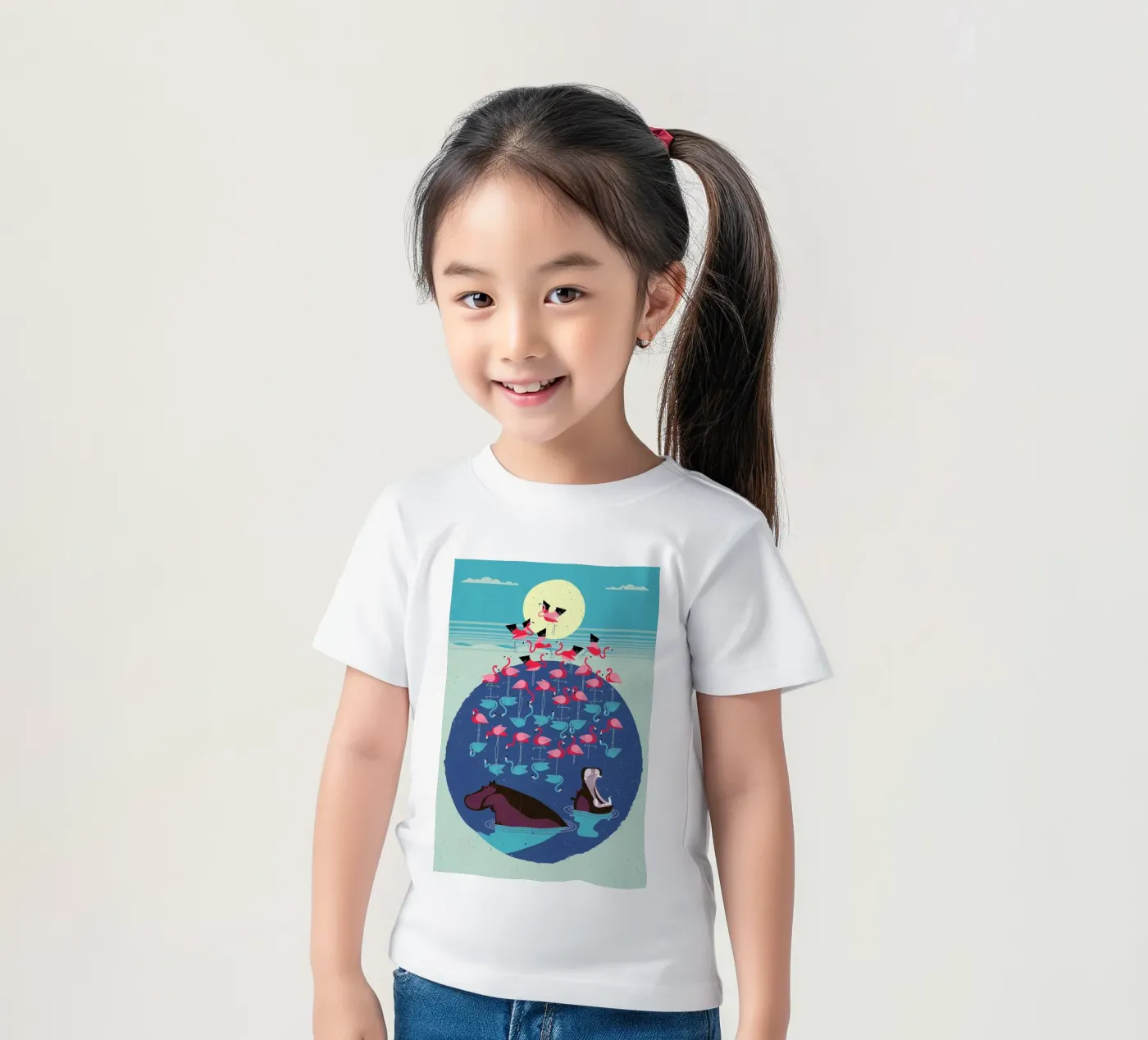 Flamingos t-shirt bambini da Dieter Braun