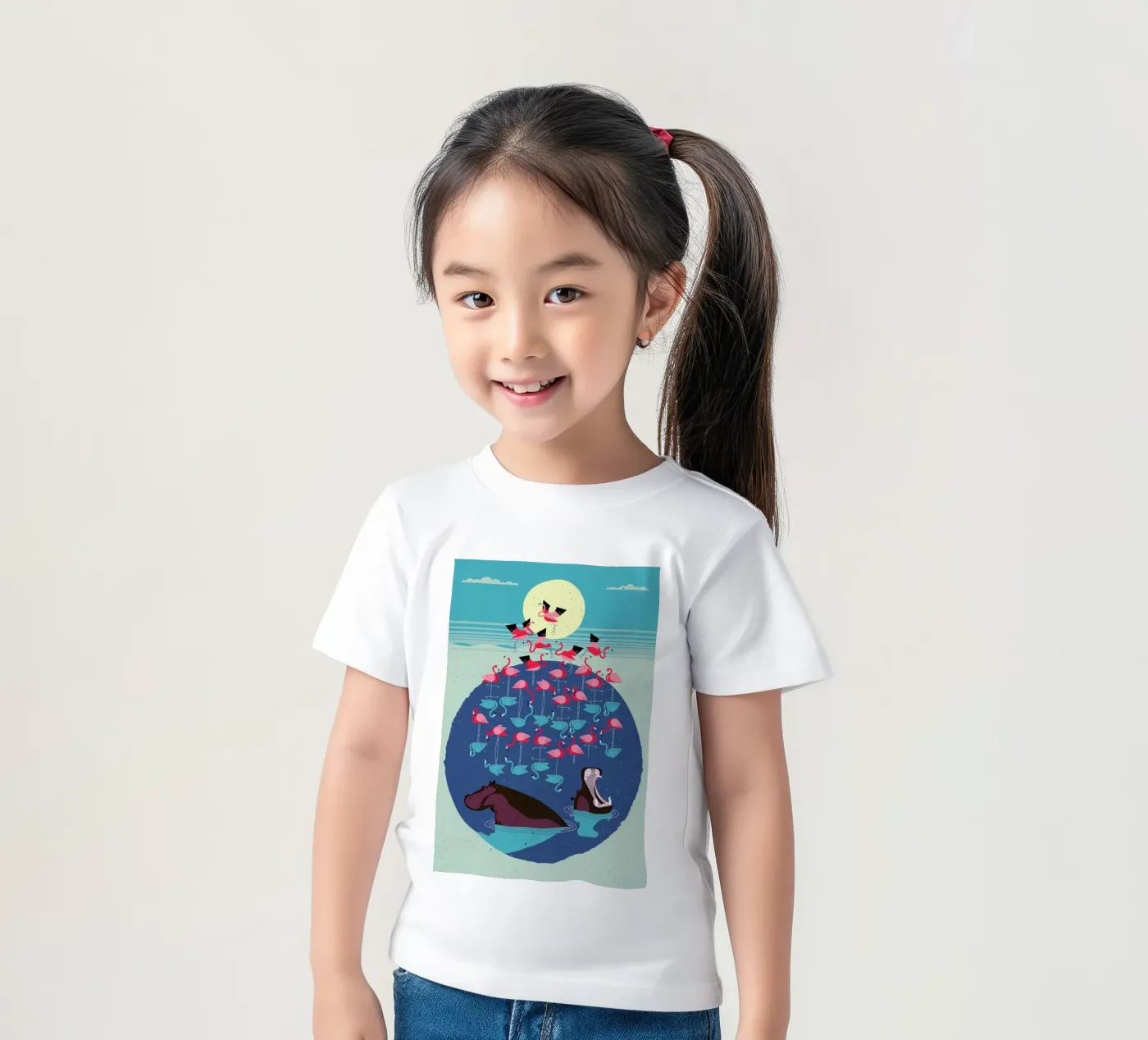 Flamingos t-shirt bambini da Dieter Braun