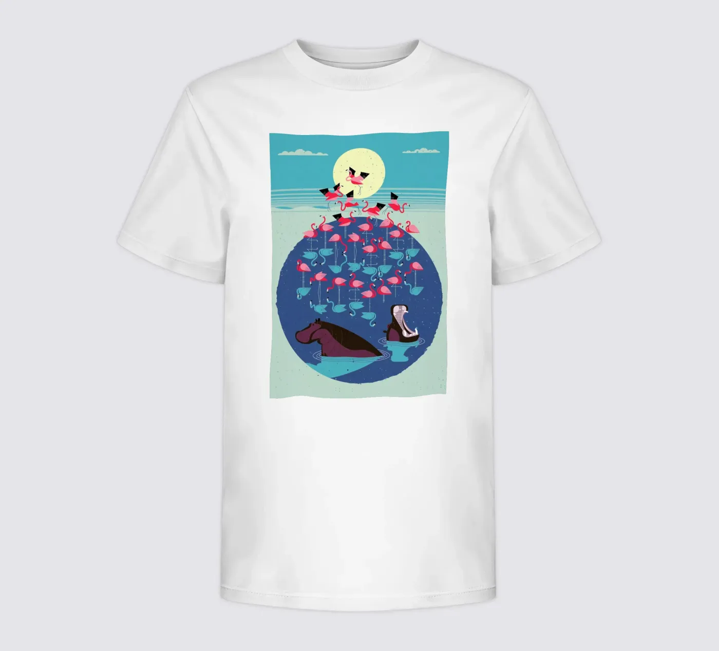 Flamingos t-shirt bambini da Dieter Braun