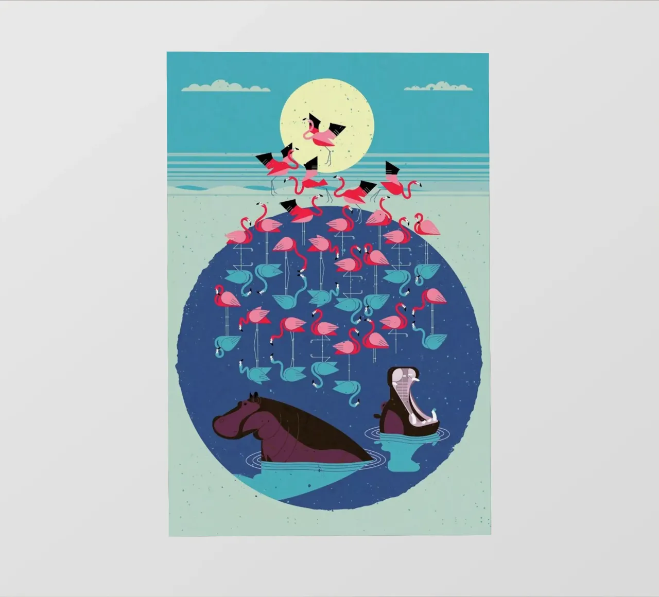 Flamingos pellicola backlit da Dieter Braun