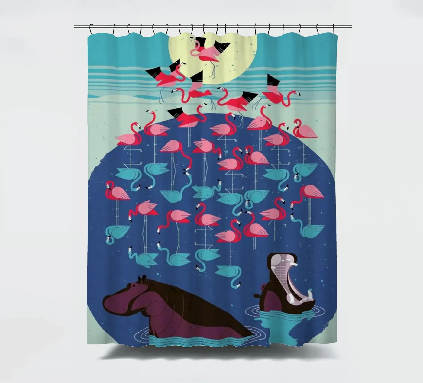 Flamingos Duschvorhang von Dieter Braun