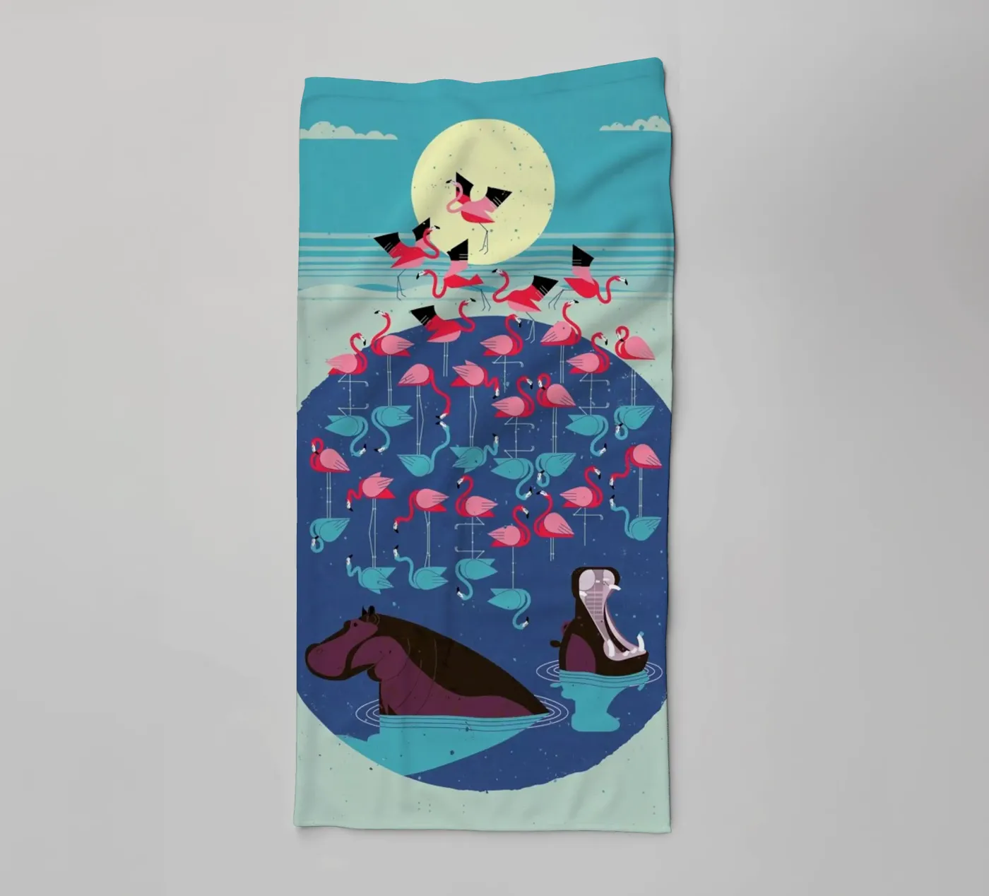 Flamingos towel by Dieter Braun