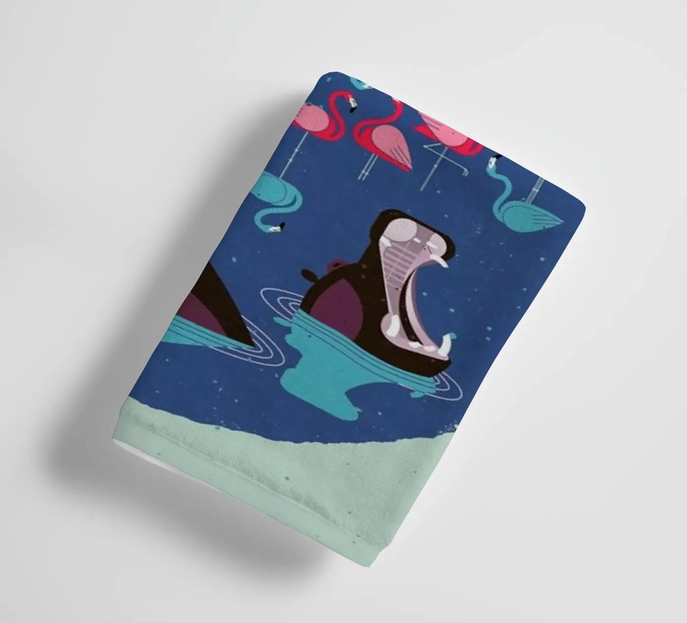 Flamingos towel by Dieter Braun