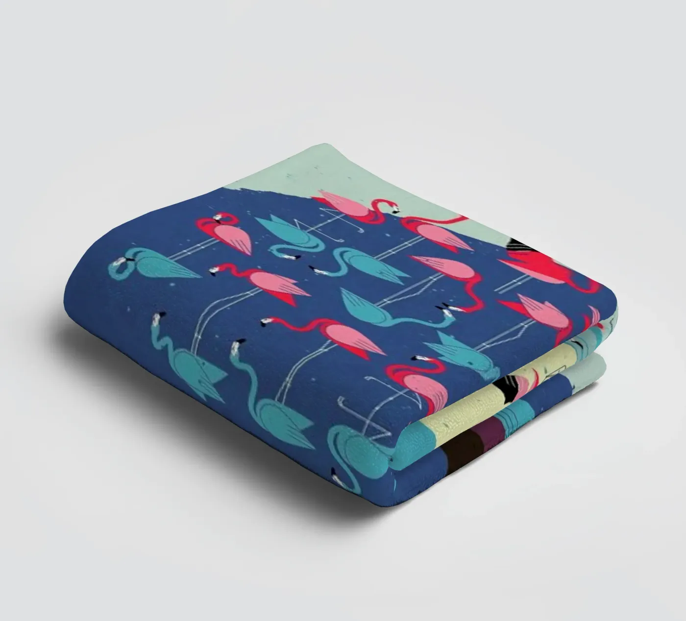 Flamingos towel by Dieter Braun