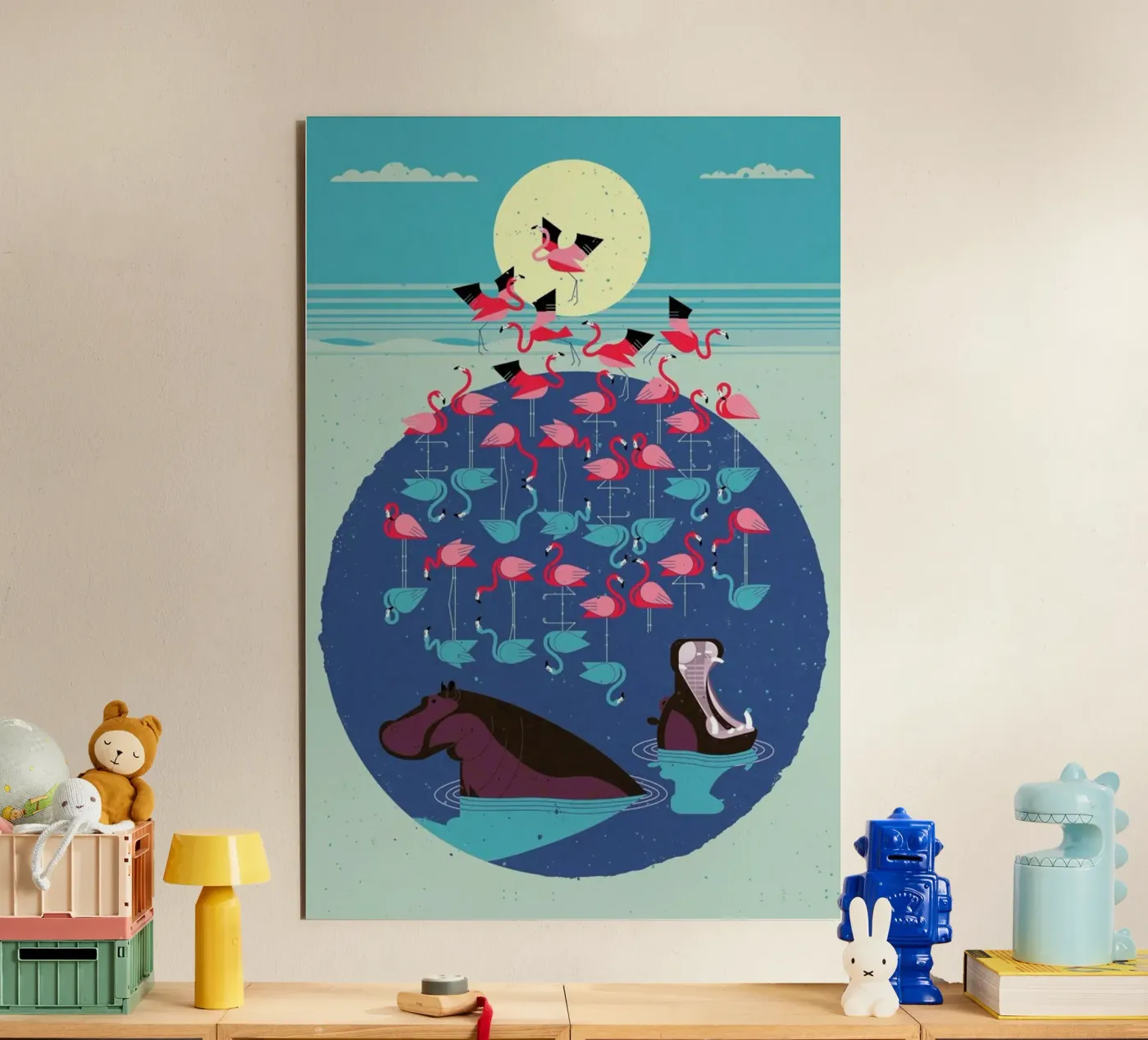 Flamingos alu-dibond by Dieter Braun
