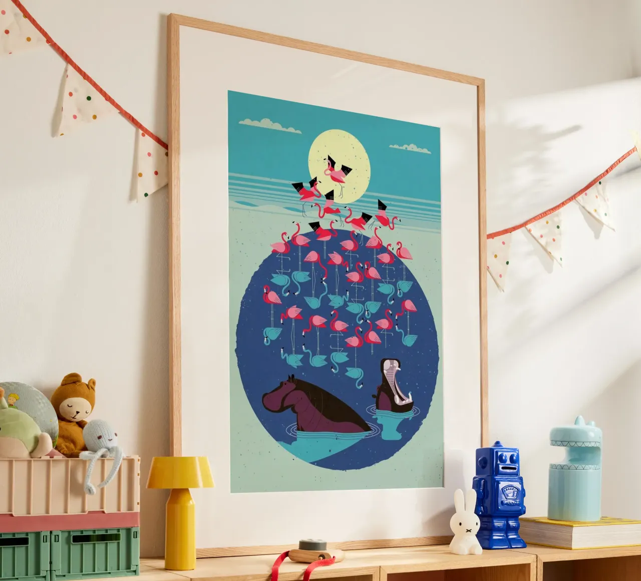 Flamingos poster van Dieter Braun