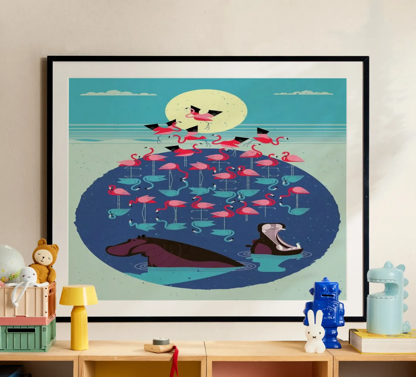 Flamingos Poster von Dieter Braun