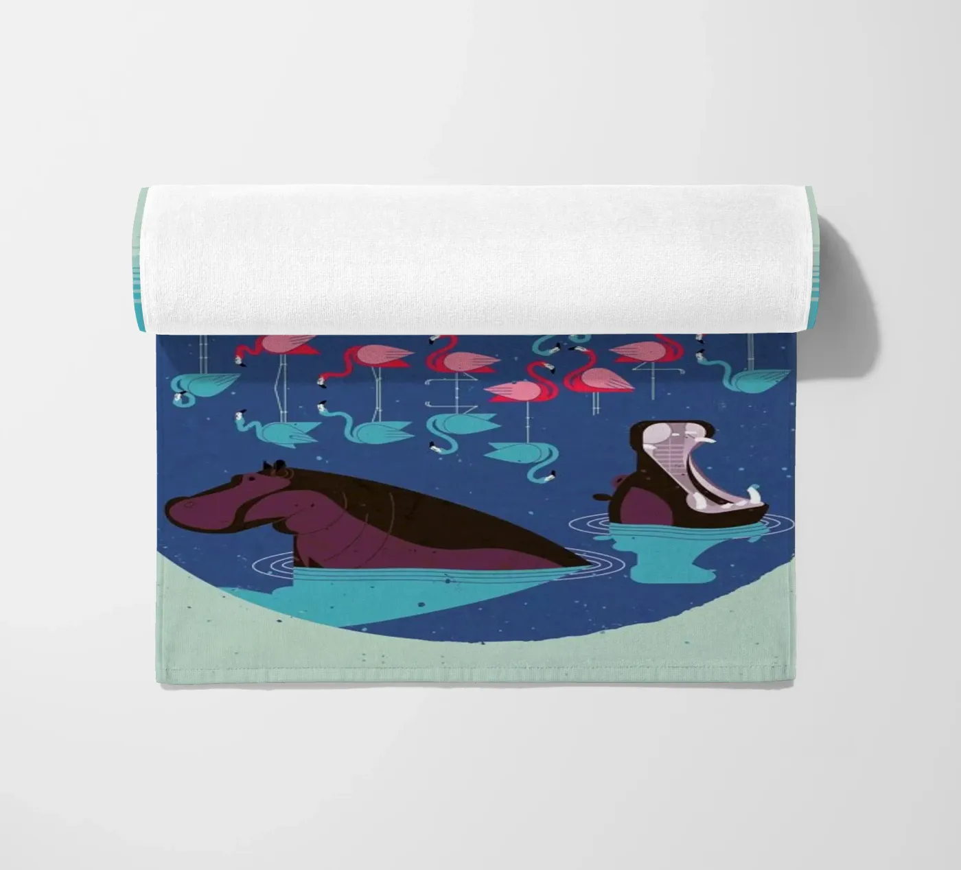 Flamingos strandhanddoek van Dieter Braun