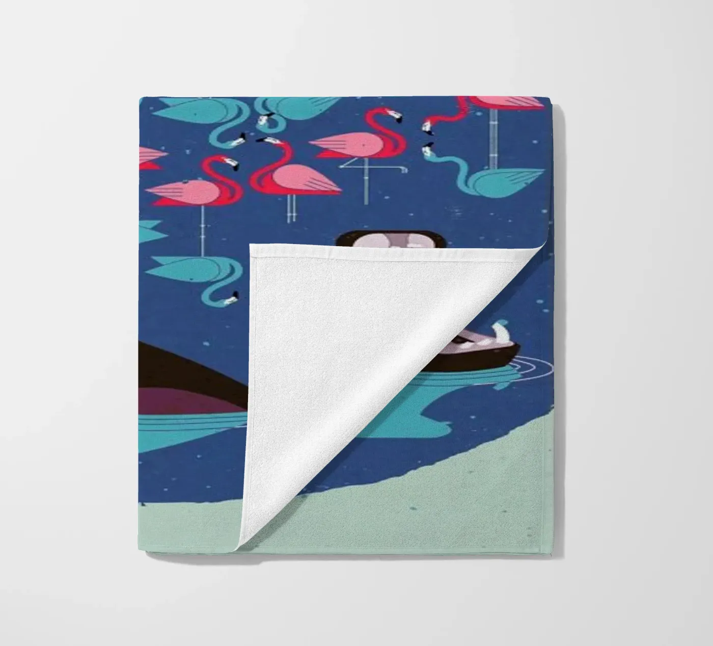Flamingos strandhanddoek van Dieter Braun