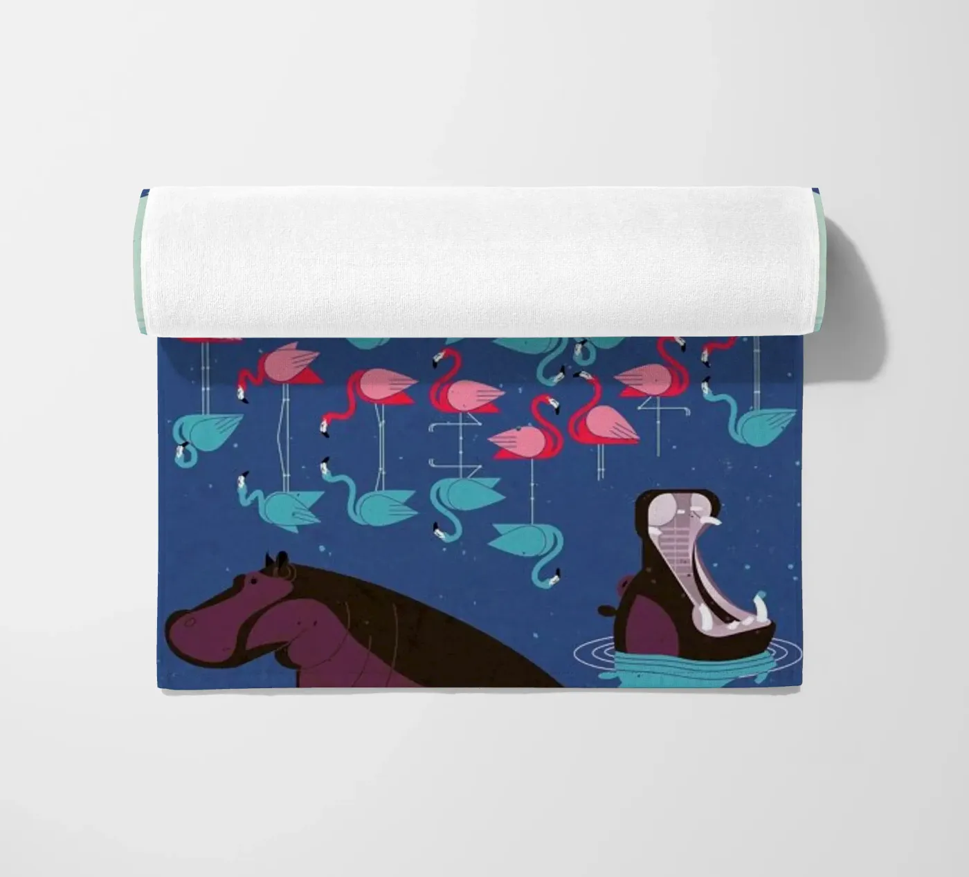 Flamingos strandhanddoek van Dieter Braun