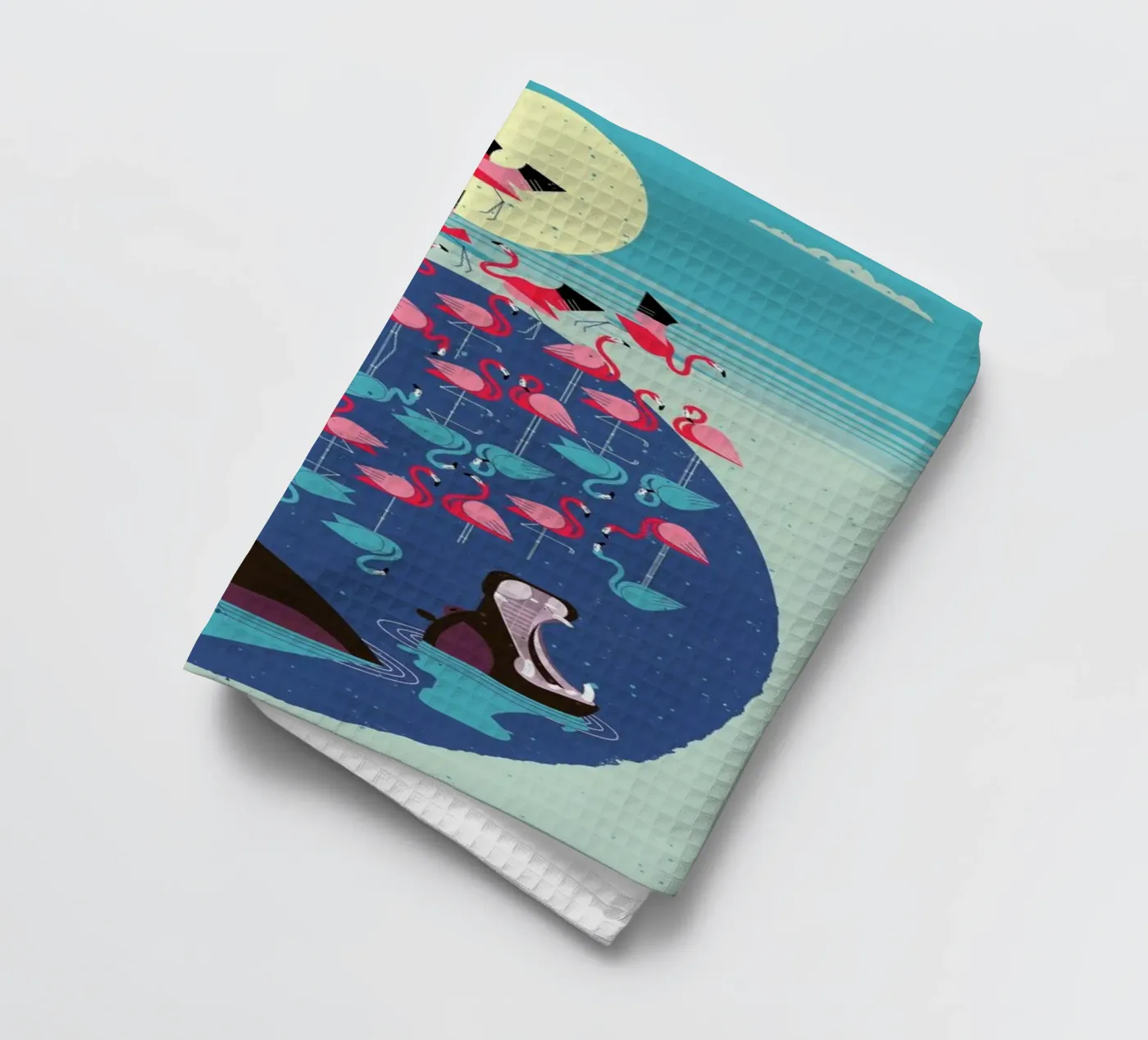 Flamingos theedoek van Dieter Braun