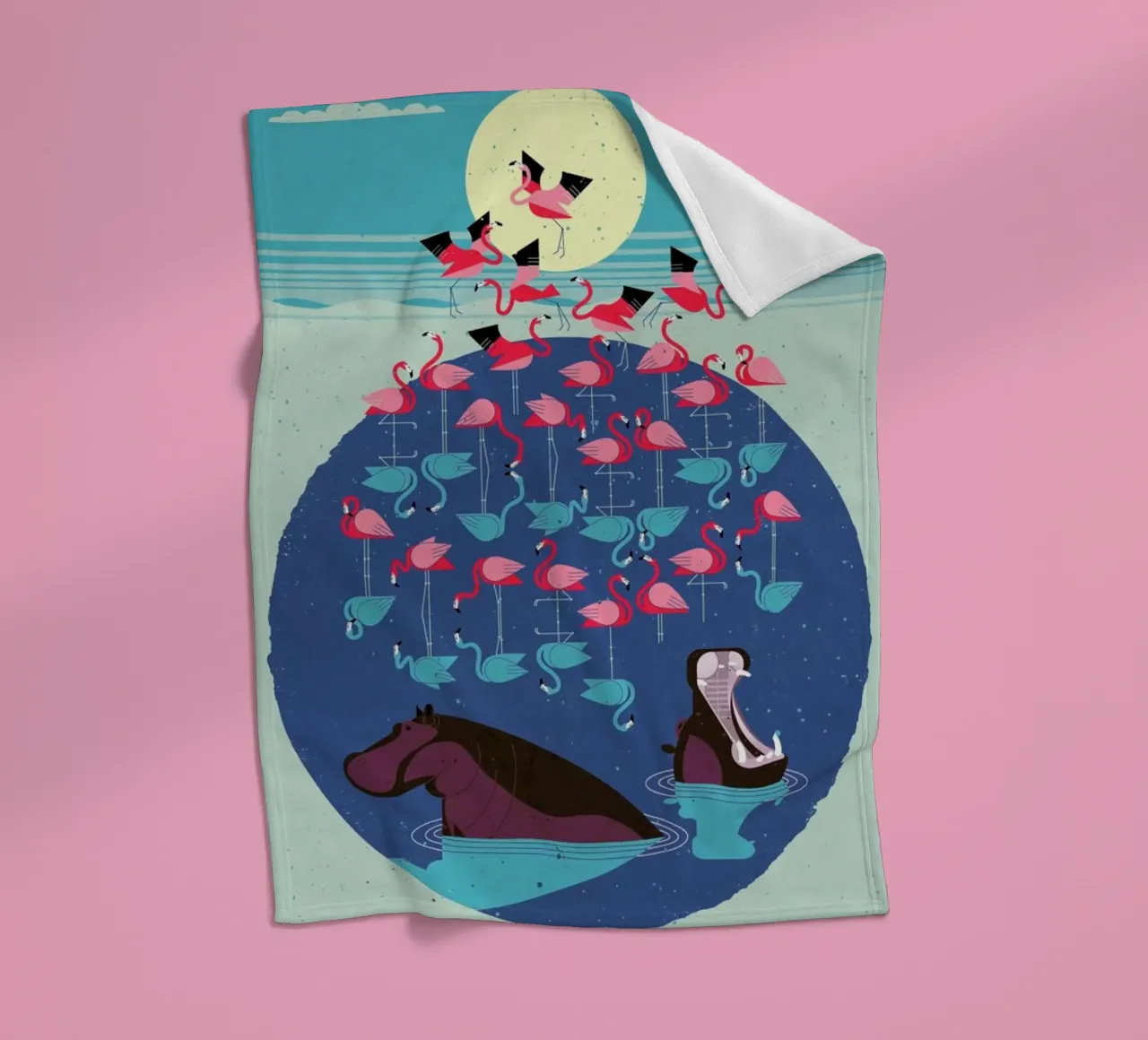 Flamingos coperta in pile da Dieter Braun