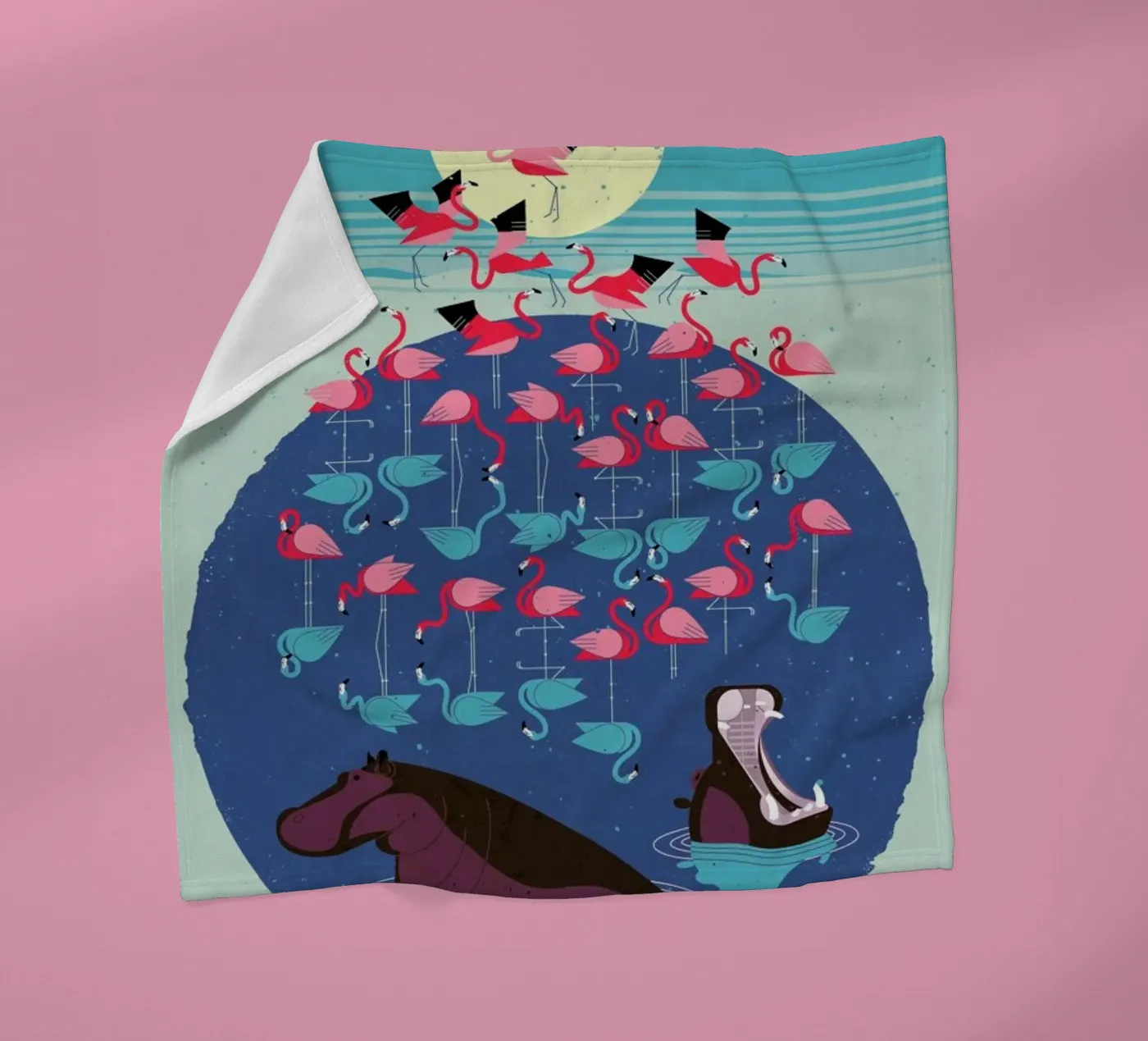Flamingos Fleecedecke von Dieter Braun