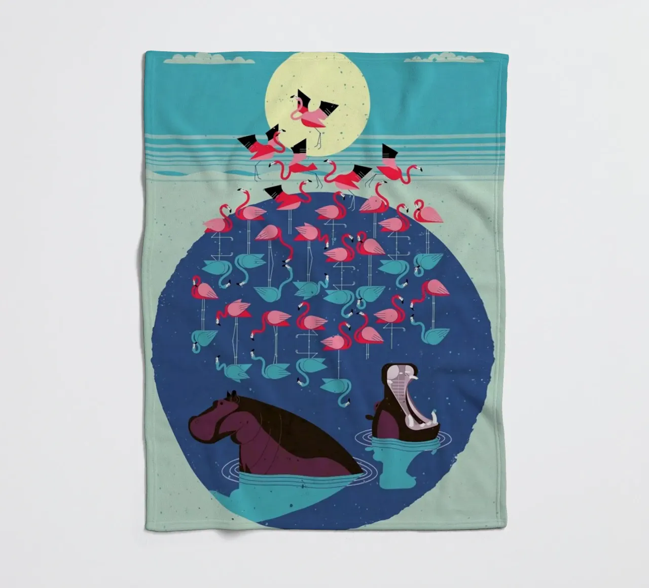Flamingos coperta in pile da Dieter Braun