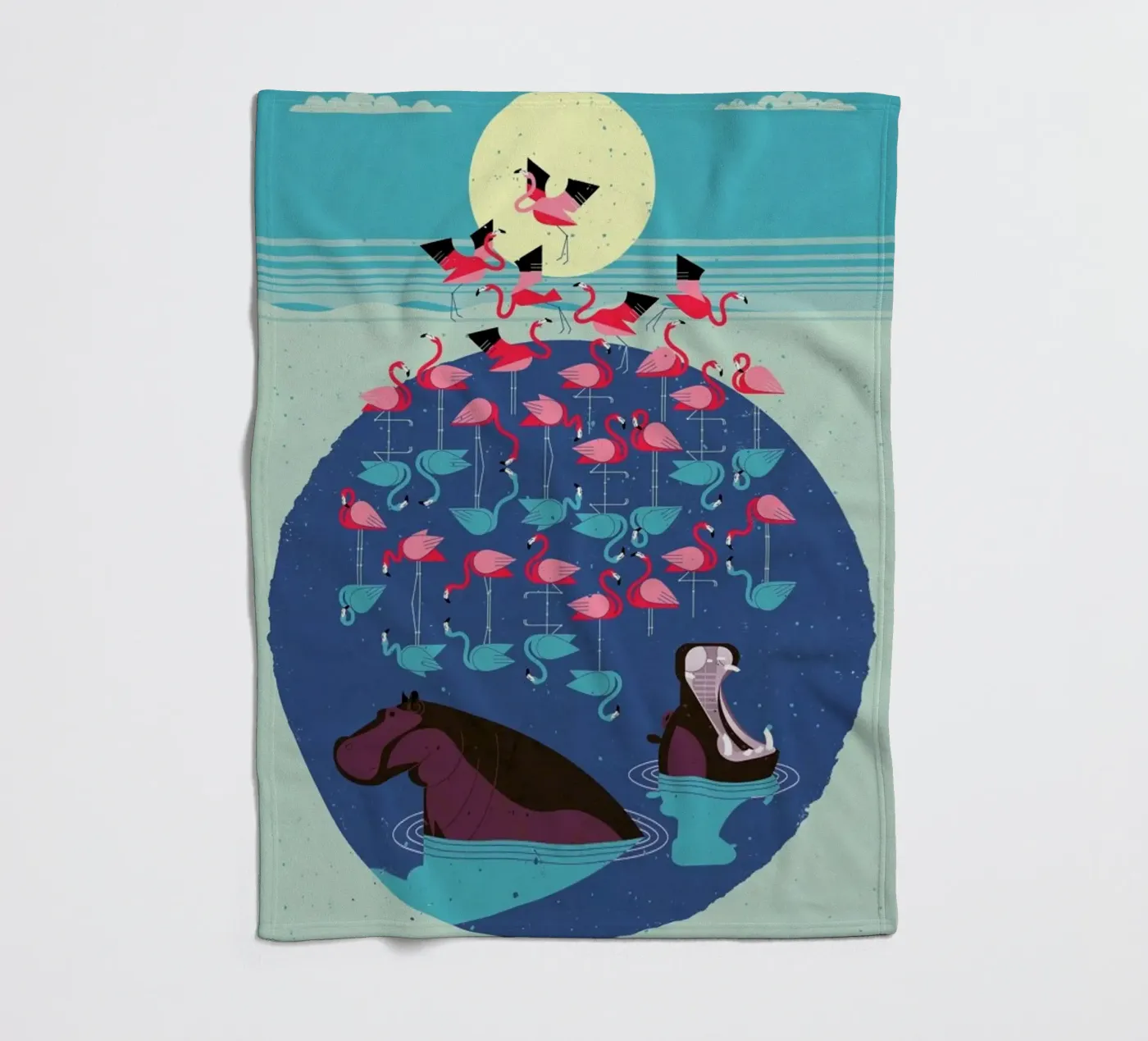 Flamingos Fleecedecke von Dieter Braun