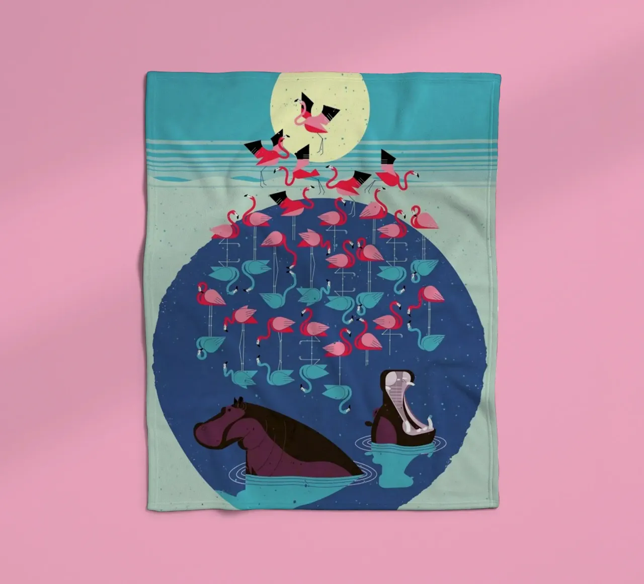 Flamingos coperta in pile da Dieter Braun