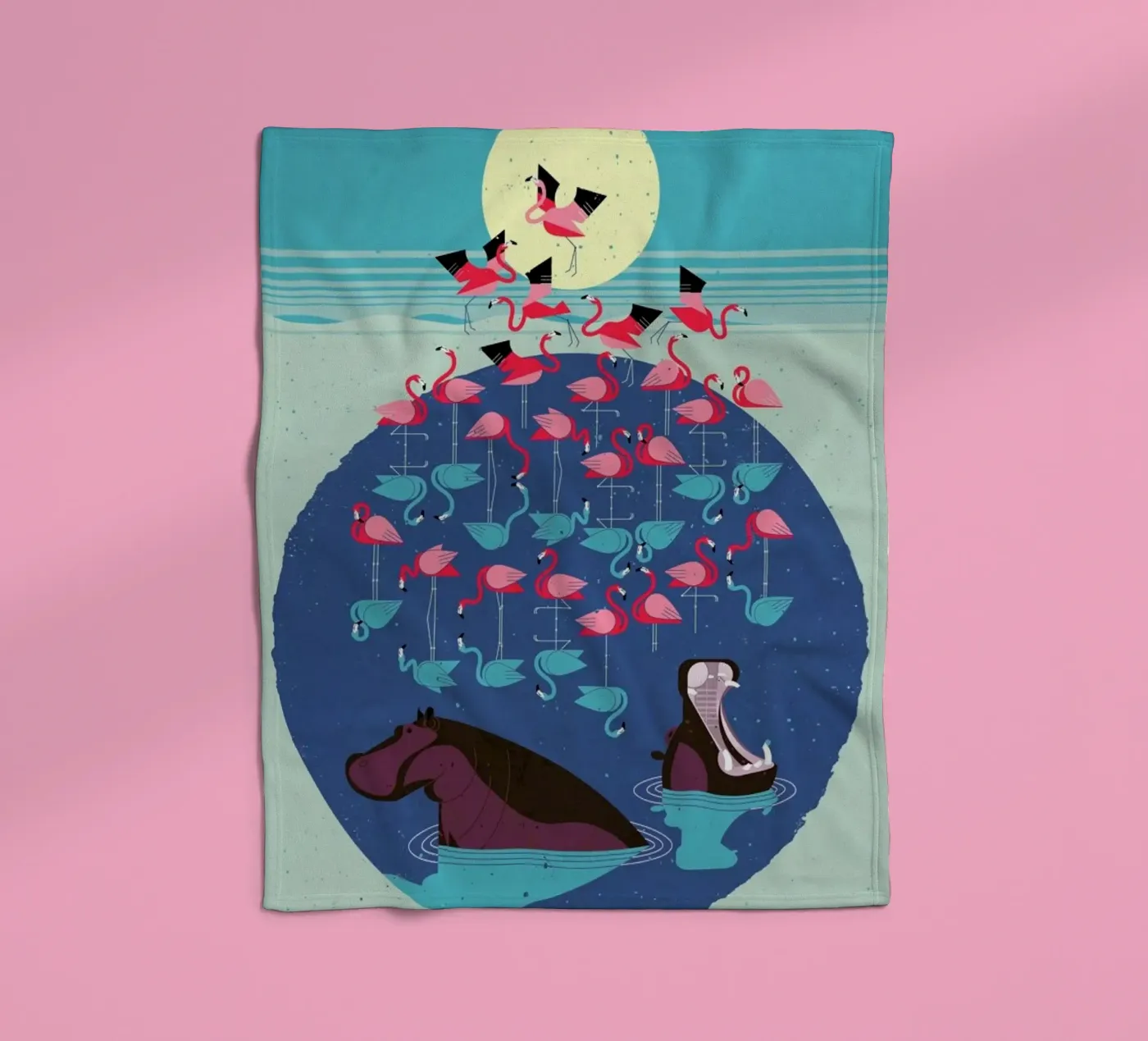 Flamingos Fleecedecke von Dieter Braun