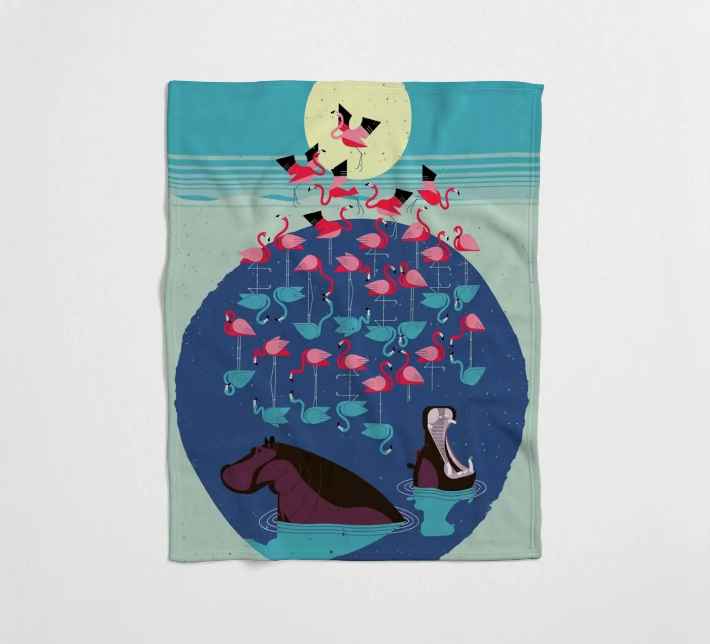 Flamingos Fleecedecke von Dieter Braun