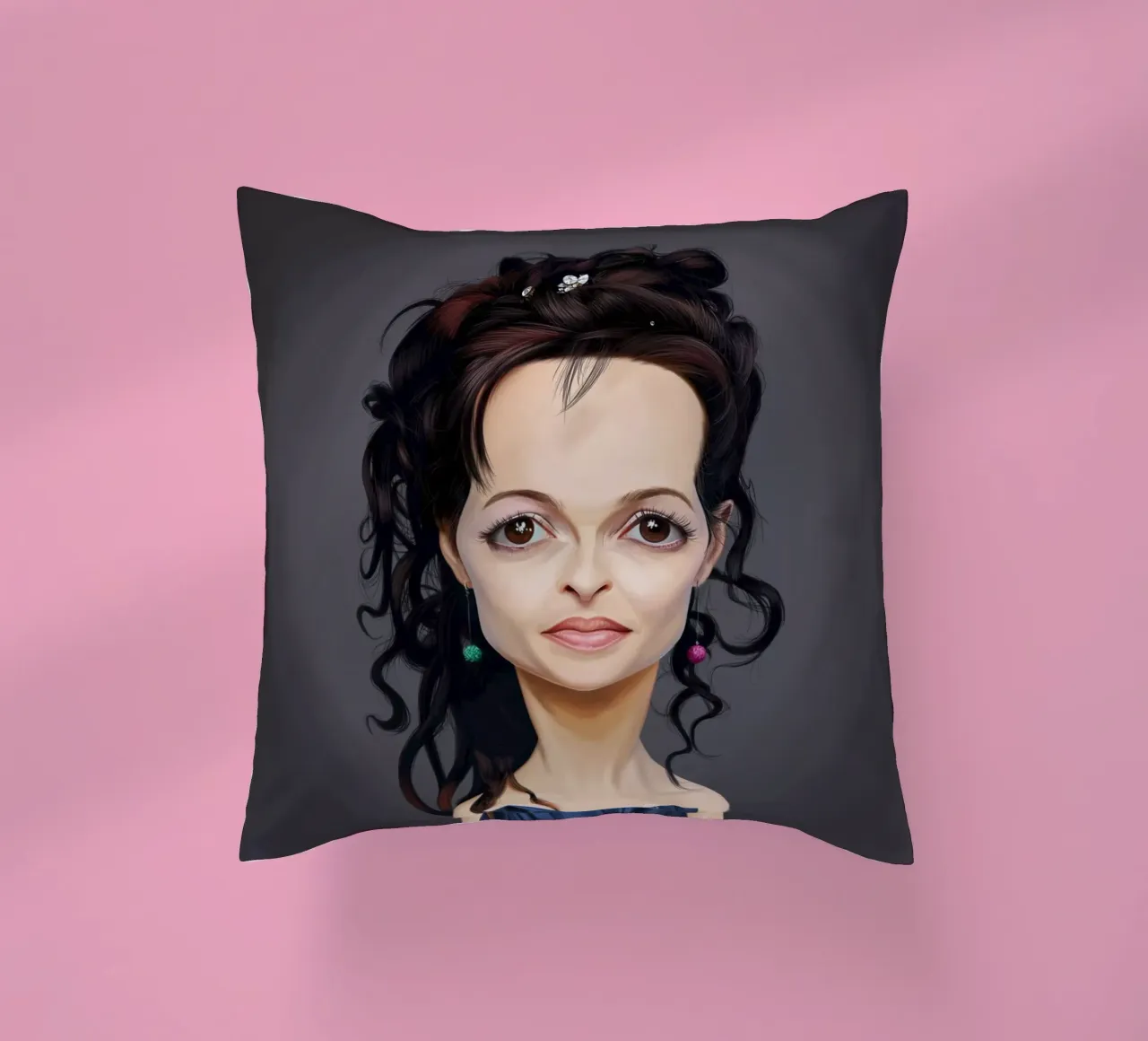 Helena Bonham Carter cuscino da Rob Art | Illustration